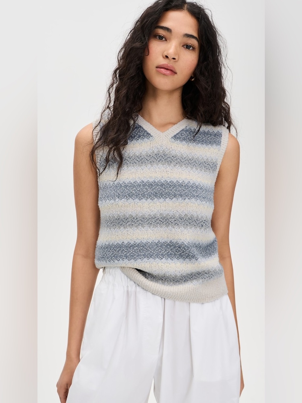 Vince Summer Fair Isle Knit Vest